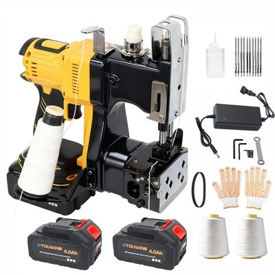 Cordless Bag Sewing Machine Includes 2×4000mAh Rechargeable Batteries,Take 2 ...