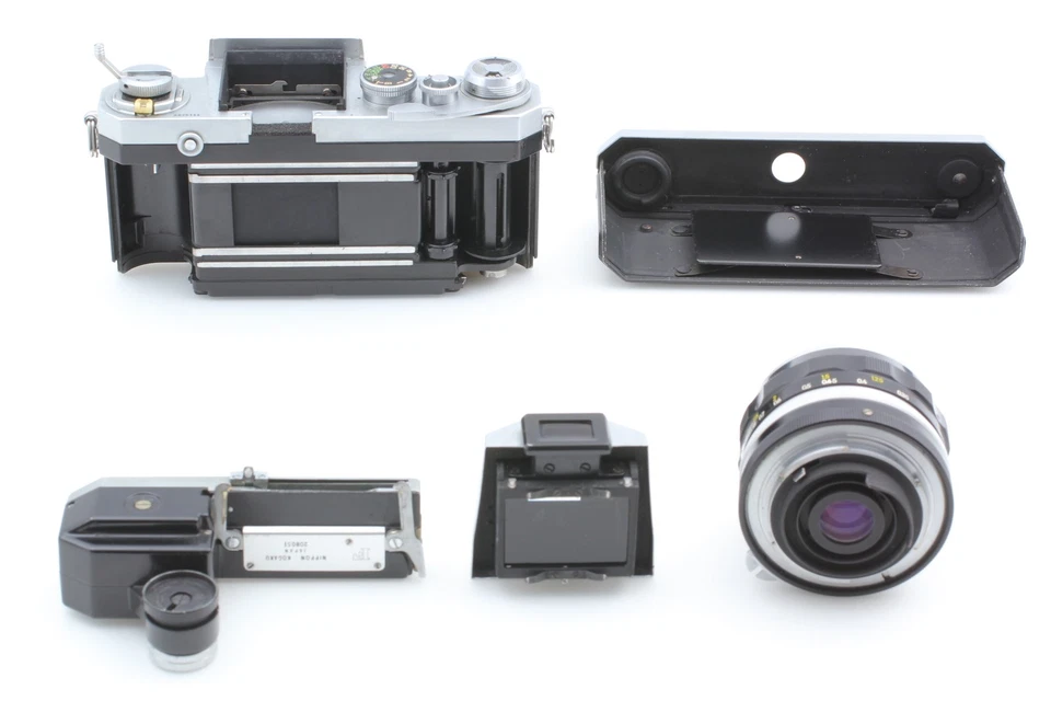 [Exc+5] Câmera Nikon F Eyelevel Selenium Meter iii NIKKOR-S 35mm f2.8 JAPÃO - Imagem 3 de 4