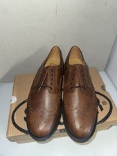 Scarpe Brogue Solovair Loake Chester in pelle marrone grana taglia 10 nuove 1038