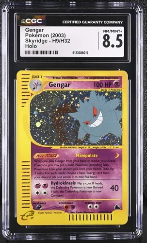 CGC 8.5 Gengar 2003 Skyridge H9/H32 Holo Pokemon Card