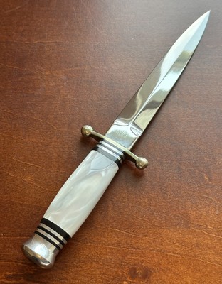 Linder Dagger Fixed Blade Knife with Perlex Handle Handmade