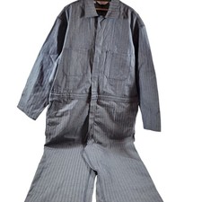 NWOT Vintage Walls Coveralls Men 2XL Tall Blue Herringbone MasterMade Jumpsuit