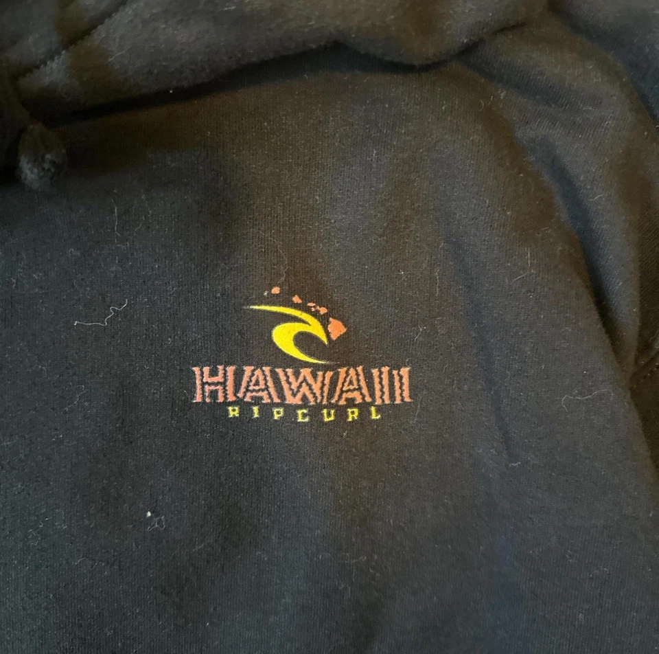 Moletom com capuz gráfico masculino Surfer Hawaii Ripcurl tamanho G preto - Imagem 2 de 4