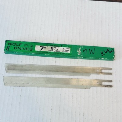VTG High Speed Steel Knives for Sewing Machine Wolf Machine Co. 8 15/16 7'' 2 pcs
