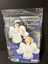 Vintage Sulyn Holiday Angels Sequin  Beaded Ornament Kit 215-A Sealed NIP