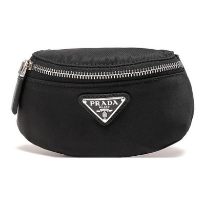 Prada Triangle Logo Zipper Coin Purse for Women　5.1×1.2×2.6　in