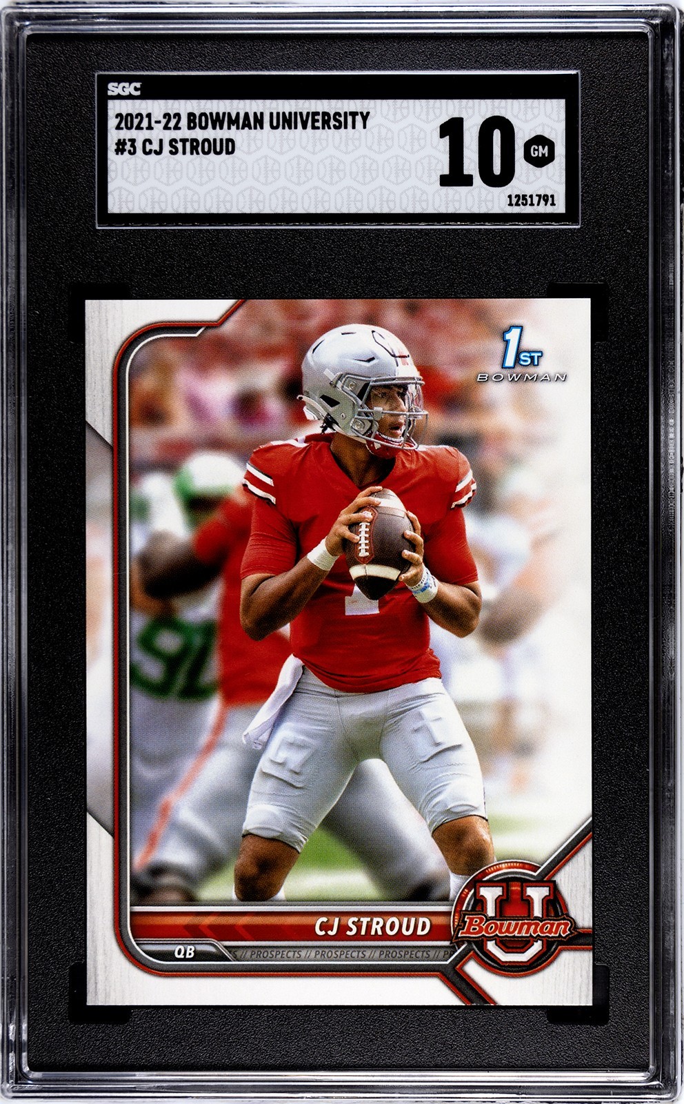 2021-22 Bowman University #3 CJ Stroud SGC 10 Gem Mint