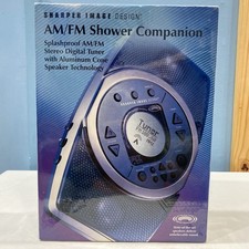 Sharper Image AM/FM Digital Shower Companion Splashproof Radio - New, Sealed