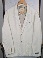 TOMMY BAHAMA Mens Large Linen/Tencel Sport Coat Jacket Notch Lapel Half Lined