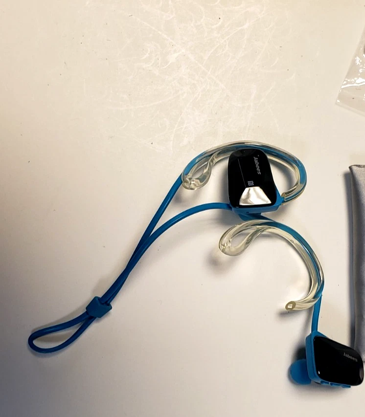 Fones de ouvido esportivos Jabees BSport Bluetooth V4.1 azul com peças e instruções - Imagem 4 de 4