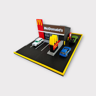 3D Printed Fast Food Resturant 164 Scale Diorama