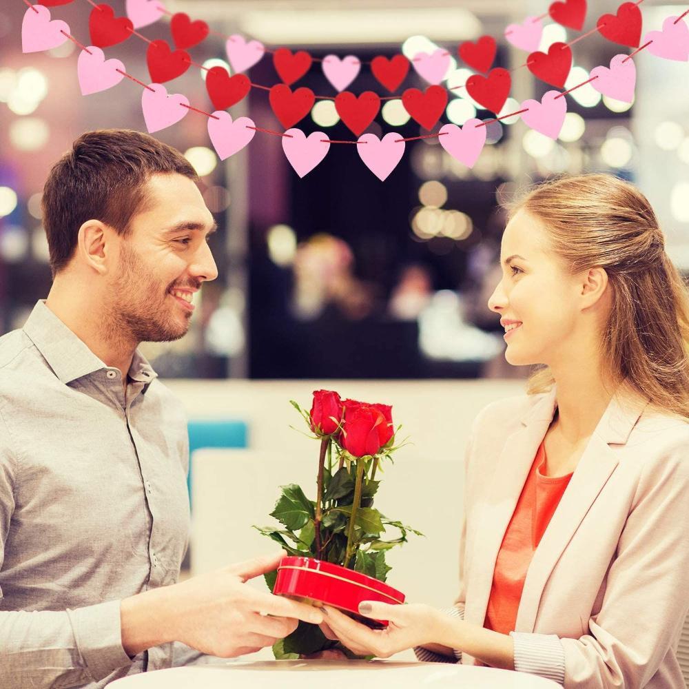 Banner Valentine's Day Heart Garland Valentines Day Decoration