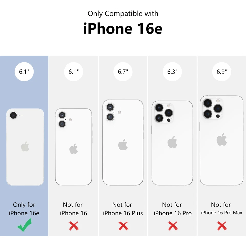 pour iPhone 16e Magnétique Coque Boucles d'oreilles Vague Cadre Silicone Cas ... - Photo 2/4