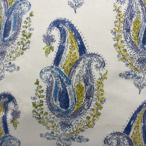 Envogue Throw Pillow Blue Paisley Home Decor 18" x 18" Down Filled - Picture 3 of 9