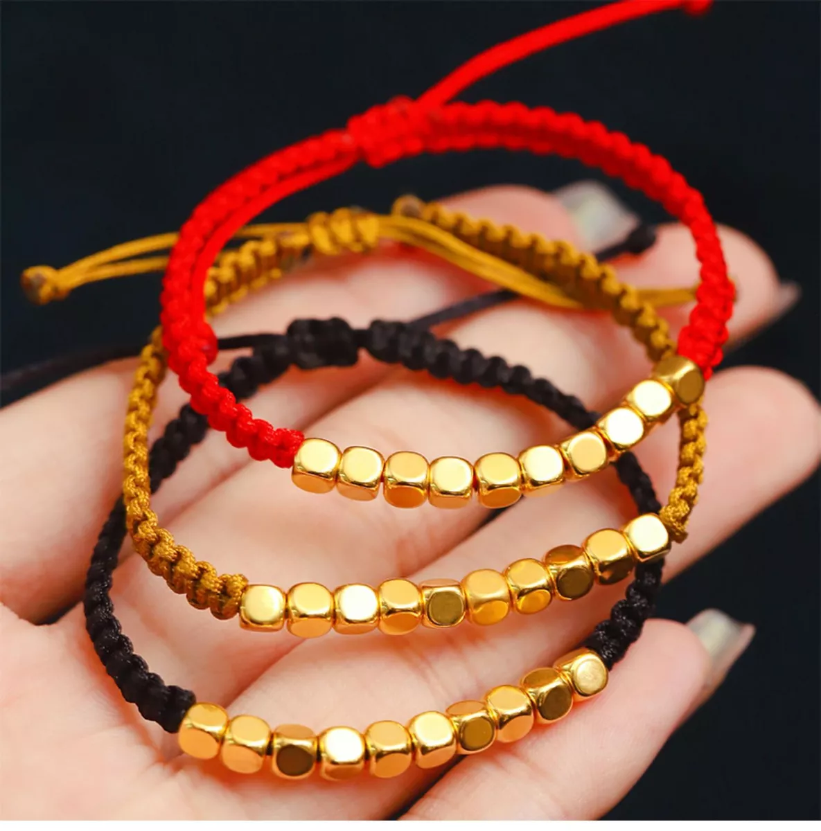 24k gold bead bracelet outlet