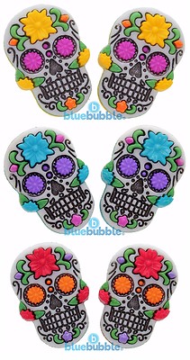 Bluebubble DIA DE LOS MUERTOS Sugar Skull Goth Ohrringe Tag der Toten Skelett