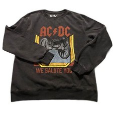 AC/DC Sweatshirt We Salute You Music Rock Sweater Size Medium