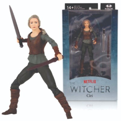 The Witcher Ciri Netflix Season 2 Mcfarlane Toys 7'' Action Figure w/ swords