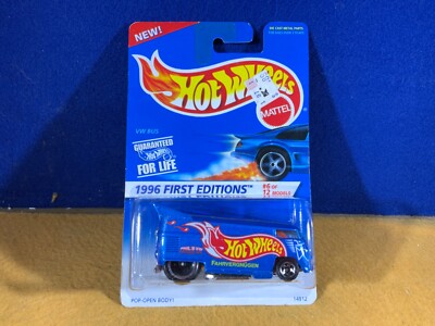 F10-8 HOT WHEELS 1996 FIRST EDITIONS - VW BUS (DRAG) - BLUE