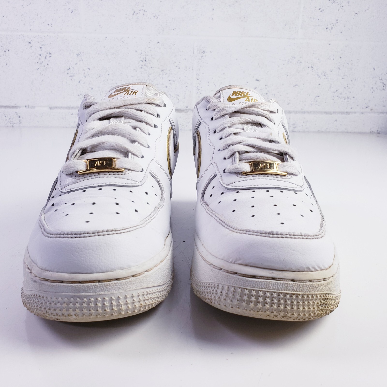 air force 1 low icon clash white metallic gold