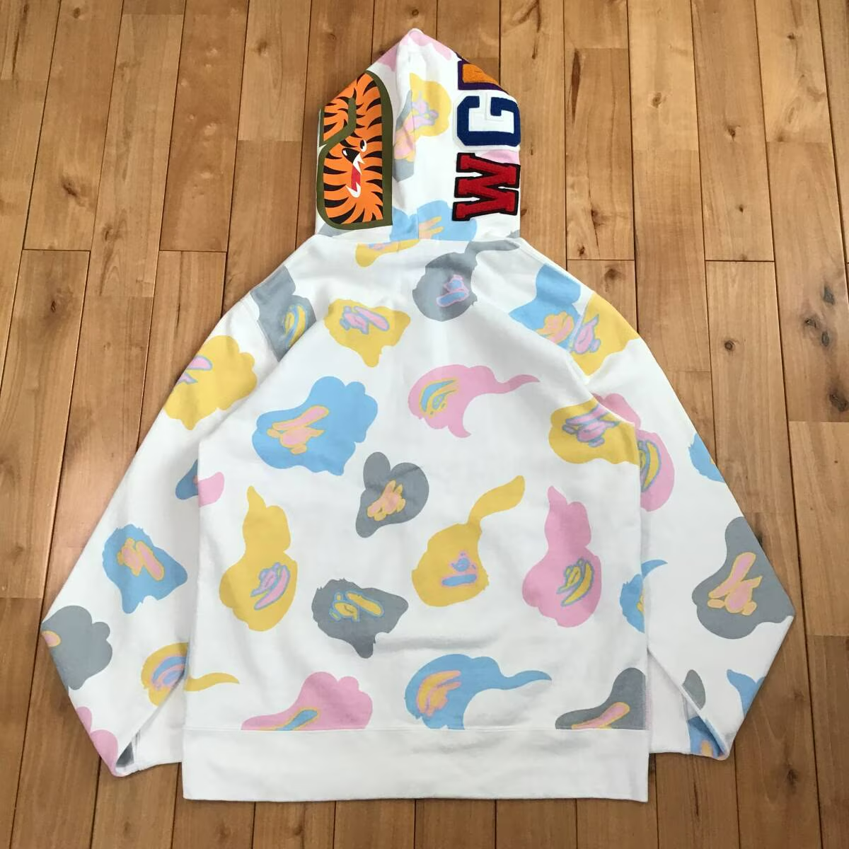 BAPE Def camo shark full zip hoodie White A Bathing Ape Size XL | eBay