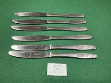 6 Viners Shape Cutlery 9” Table Knives Vintage Stainless Steel Retro Knife Dine