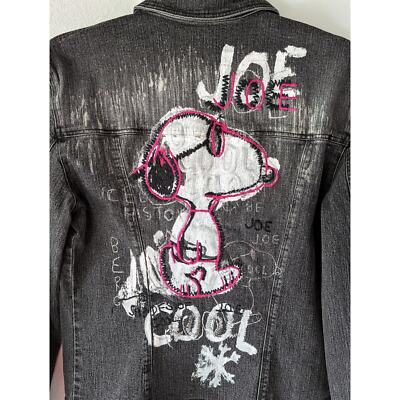 Iceberg History × Peanuts Joe Cool Snoopy Jean Jacket SZ S/M Iceberg History × Peanuts Joe Cool Snoopy Jean Jacket SZ S/M