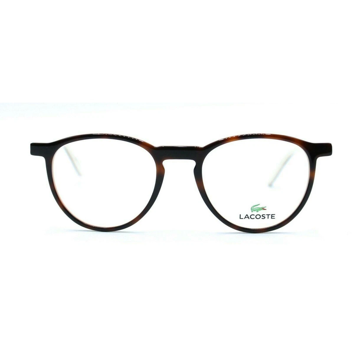 Lacoste L2844 214 Tortoise Plastic Round Optical Eyeglasses Frame 49 19 145 RX A