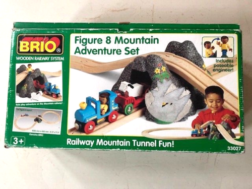 Vintage Brio Wooden Figure-8 Mountain Adventure Set, # 33027, Complete, Exc Cond - Picture 1 of 8