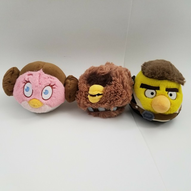 Angry Birds Plush Star Wars Set 3 - Chewbacca, Chewie, Han Solo, Leia | eBay
