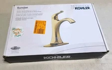 Kohler Sundae One-Handle Single Hole Bathroom Faucet in Brushed Moderne Brass