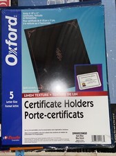 Oxford Certificate Holder 11 1/4 x 8 3/4 Dark Blue 5/Pack 29900235BGD