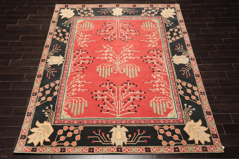 LoomBloom Multi Size Coral Handmade Donegal Art & Crafts Wool Area Rug - Image 2 of 4