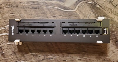 Leviton 5G596-U89 GigaMax 5E Universal 12-Port Patch Block, Cat 5E