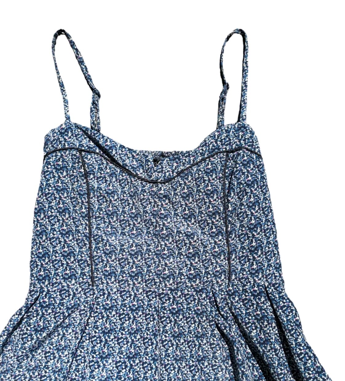 Romy Womens  Mini A line Slip Dress Sz Med Y2K Silky Corset Detail Dainty Slinky