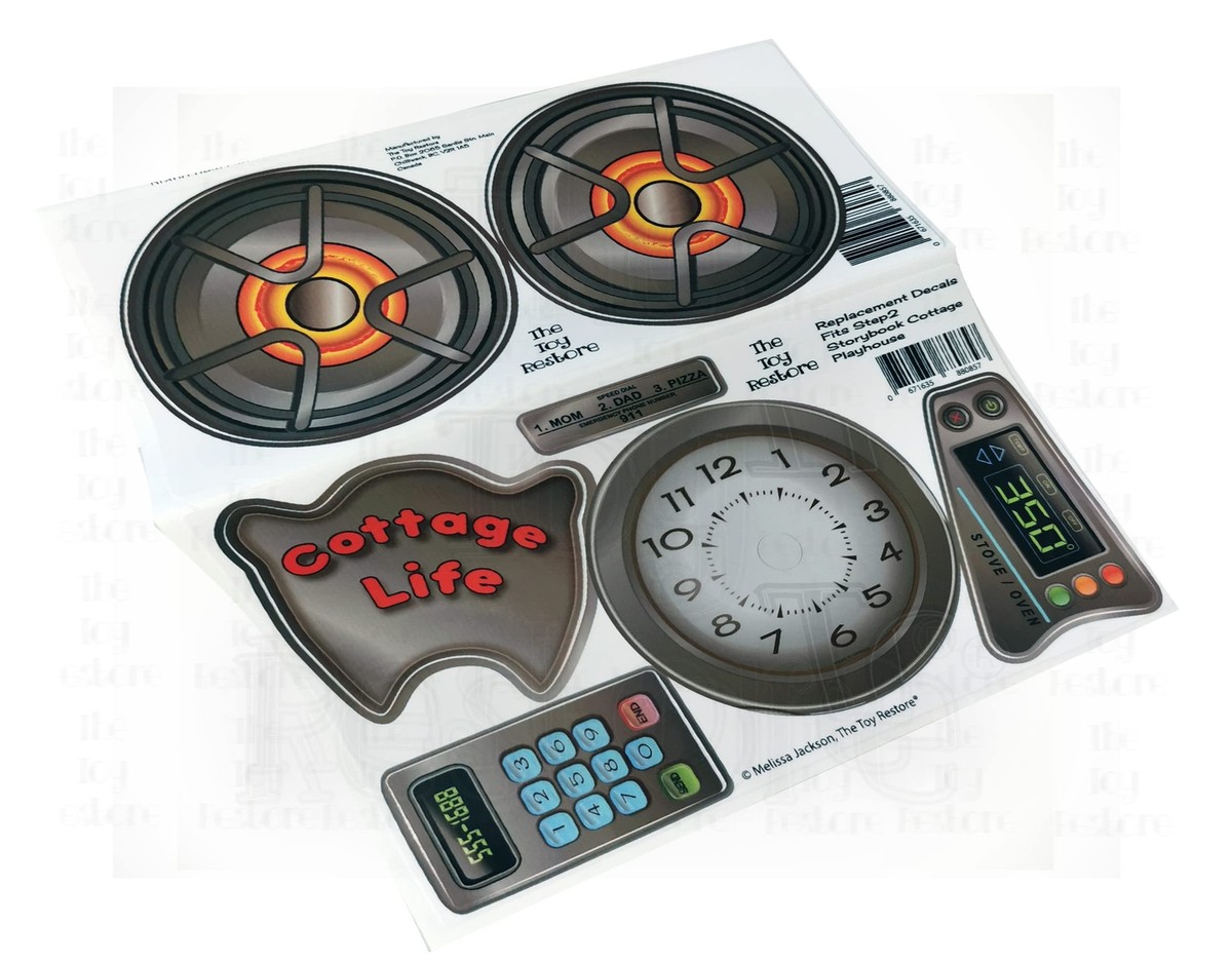 Replacement Stickers Fits Step2 Storybook Cottage Playhouse Kids