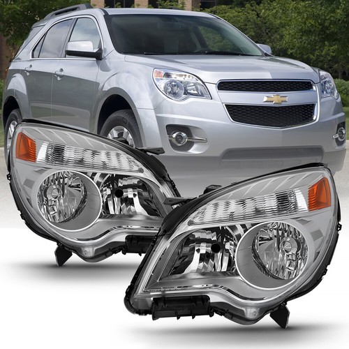 1015 Chevy Equinox Factory Replacement Chrome Clear Lens Headlight Lamp Pair eBay