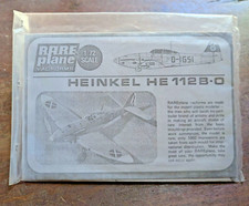 VINTAGE RARE PLANE HEINKEL HE 112B-O VAC-FORMED MODEL AIRCRAFT KIT- 1:72, 1971