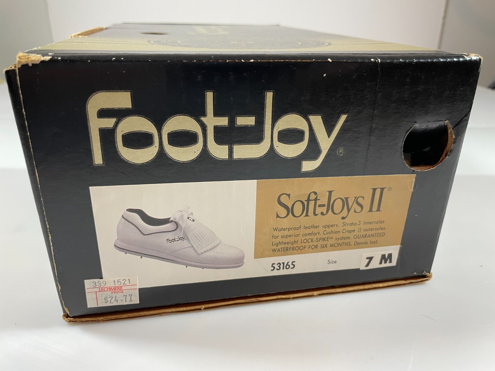 NEW! Vintage Footjoy Softjoys II White Golf Shoes Metal Spikes 53165 Men's 7M eBay