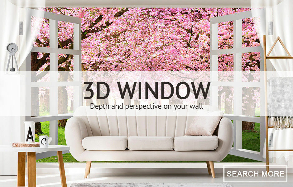 3D WINDOW GARDEN ZHUA7680 Wallpaper Wall Murals Removable Self-adhesive