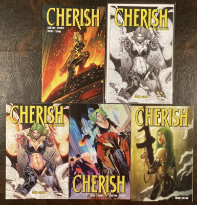 CHERISH #2 SET OF 5 1:10 CANETE SOO LEE BOOTH  DYNAMITE VARIANT COMIC BOOK BA