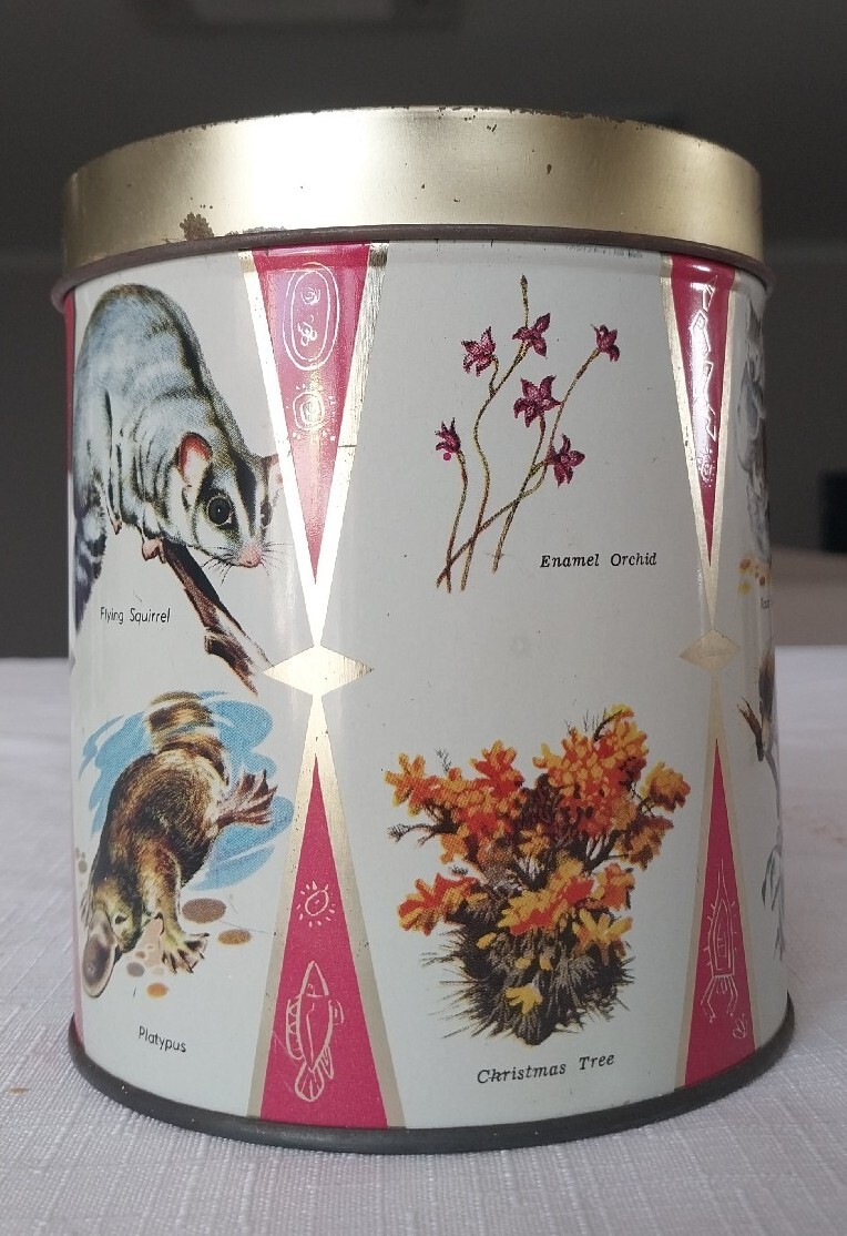 Vintage Plaistowe Native Animals and Plants Confectionery Toffee Tin