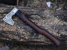 Custom hand Made carbon steel Blade Viking axe EDC Tomahawk Axe W/L/Sheath 4698