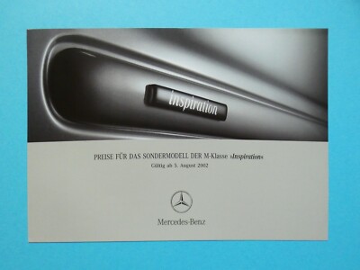 Brochure / Price List - Mercedes W163 - M-Class - Inspiration - 08/02