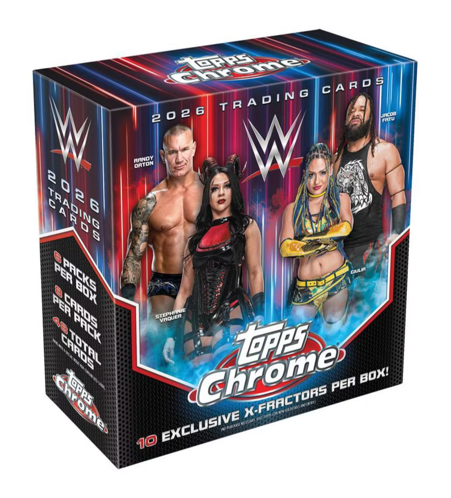 スポーツ選手 wwe seriesx 2026 Topps Chrome WWE Wrestling Trading Cards Mega Box - 10 X
