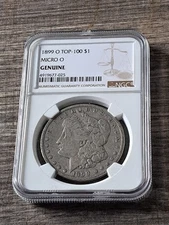 1899 O (micro o) Top 100  $1 Morgan Silver Dollar NGC Genuine