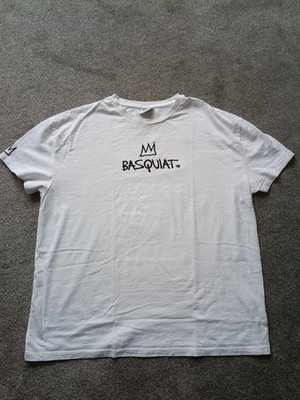 Basquiat x Primark weiß Grafik T-Shirt Jersey Joe Walcott Art Tee Herren 2XL