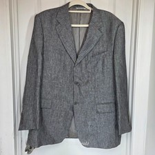 Canali Suit Jacket Gray Striped Men's 56 R EU/ 46 US