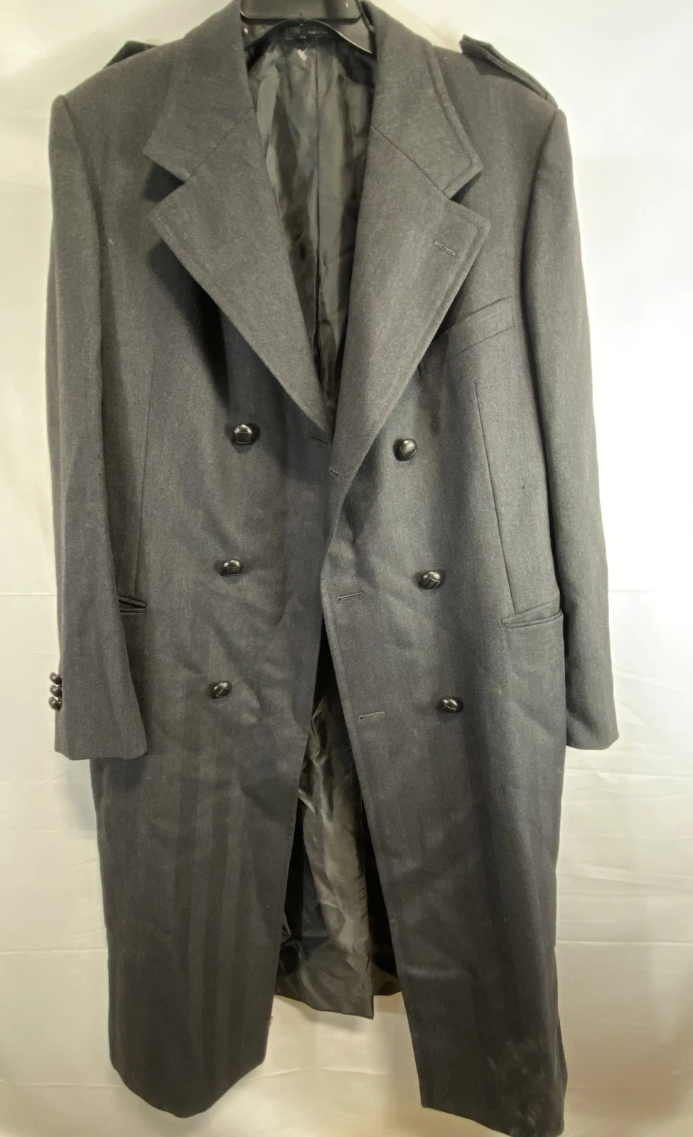 SAINT LAURENT (YSL) Cappotto invernale doppiopetto YSL donna nero tinta unita capospalla doppiopetto XXL