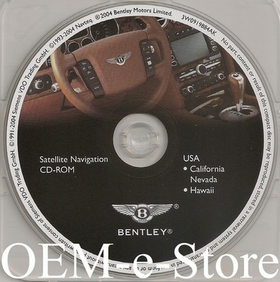 2004-2006 Bentley Continental GT Flying Spur Navigation CD Map Coverage CA NV HI